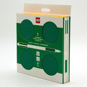LEGO 5009066 Verschließbares Notizbuch mit Gelschreiber in Grün